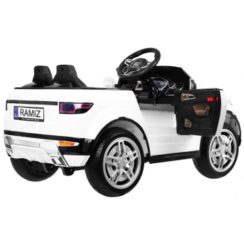 Autko Rapid Racer elektryczne dla dzieci, Biały SUV + Pilot